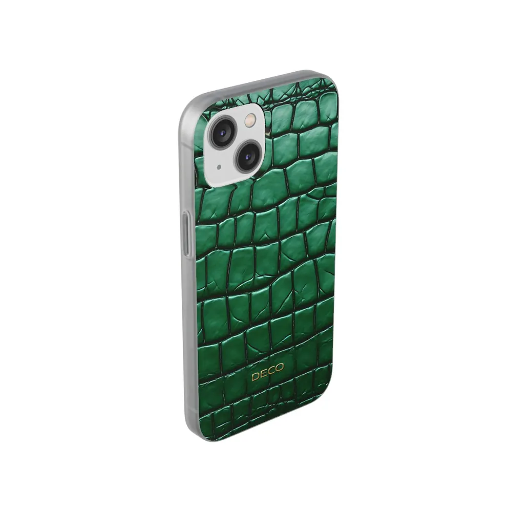 Emerald Alligator Skin Phone Case