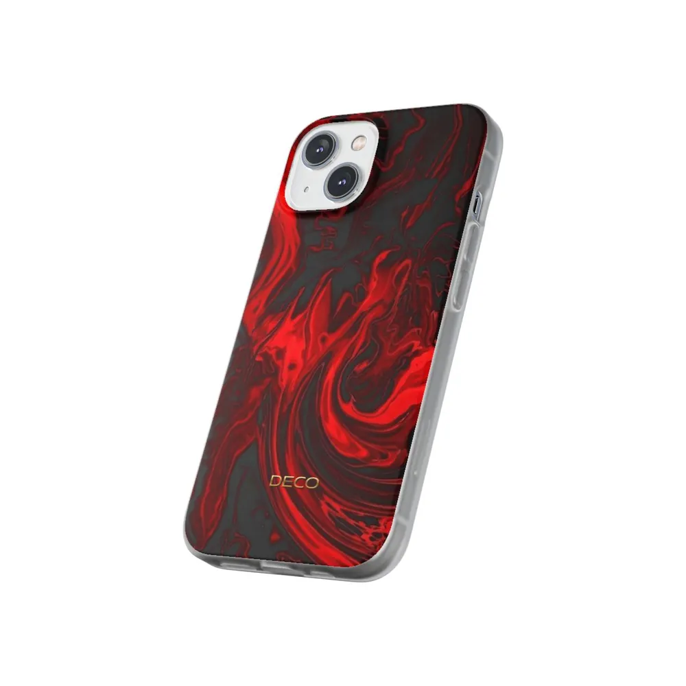 Fiery Red Swirl Phone Case
