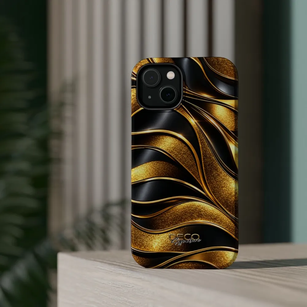 Luxury Black & Gold DECO Signature MagSafe Impact-Resistant Phone Case