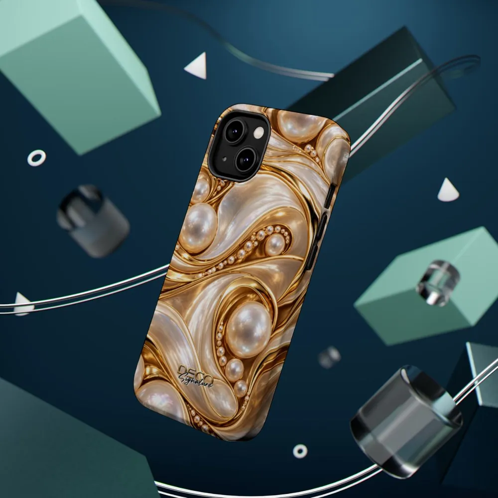 Luxury Pearl DECO Signature MagSafe Impact-Resistant Phone Case