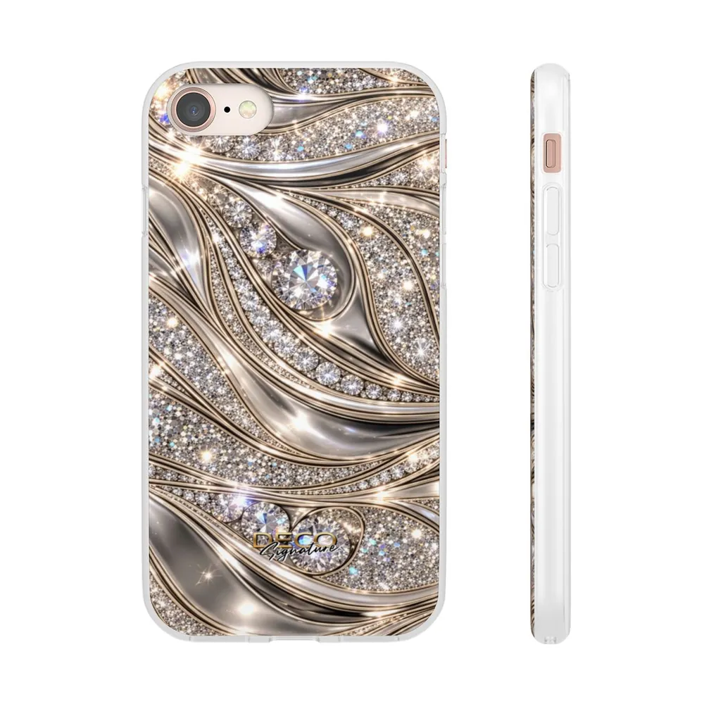 Luxury Sparkling Diamonds & Platinum DECO Signature Phone Case