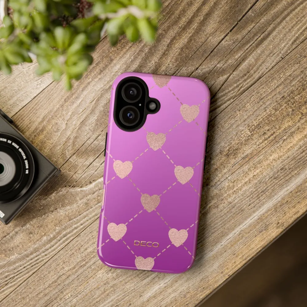 Shimmer Heart Dots Tough Phone Case