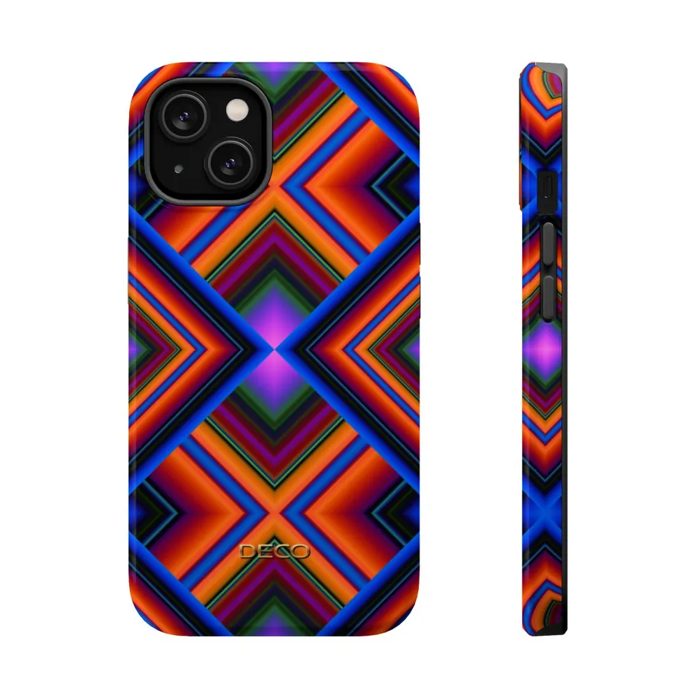 3D Optical Geometric MagSafe Impact-Resistant Phone Case