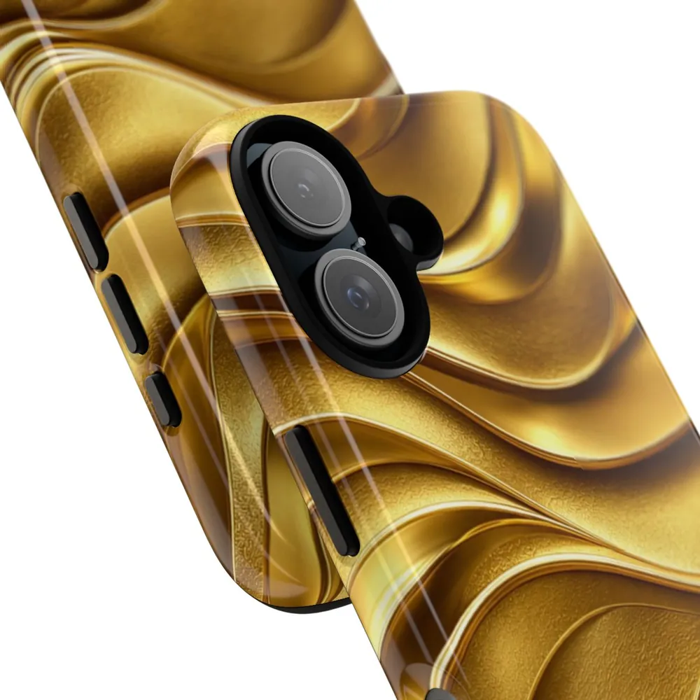 Luxury Liquid Gold Texture DECO Signature Tough Phone Case