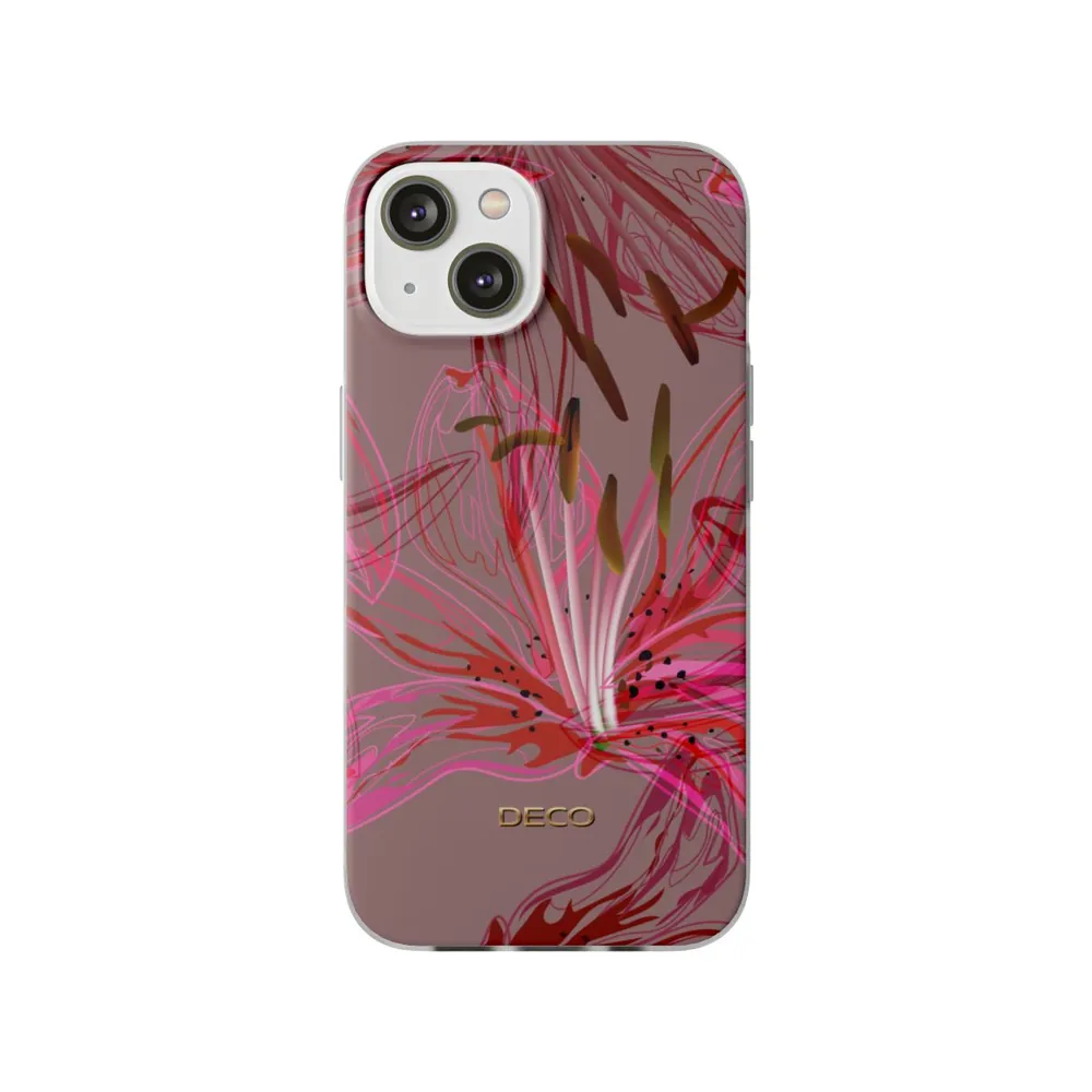 Stargazer Lily Floral Phone Case