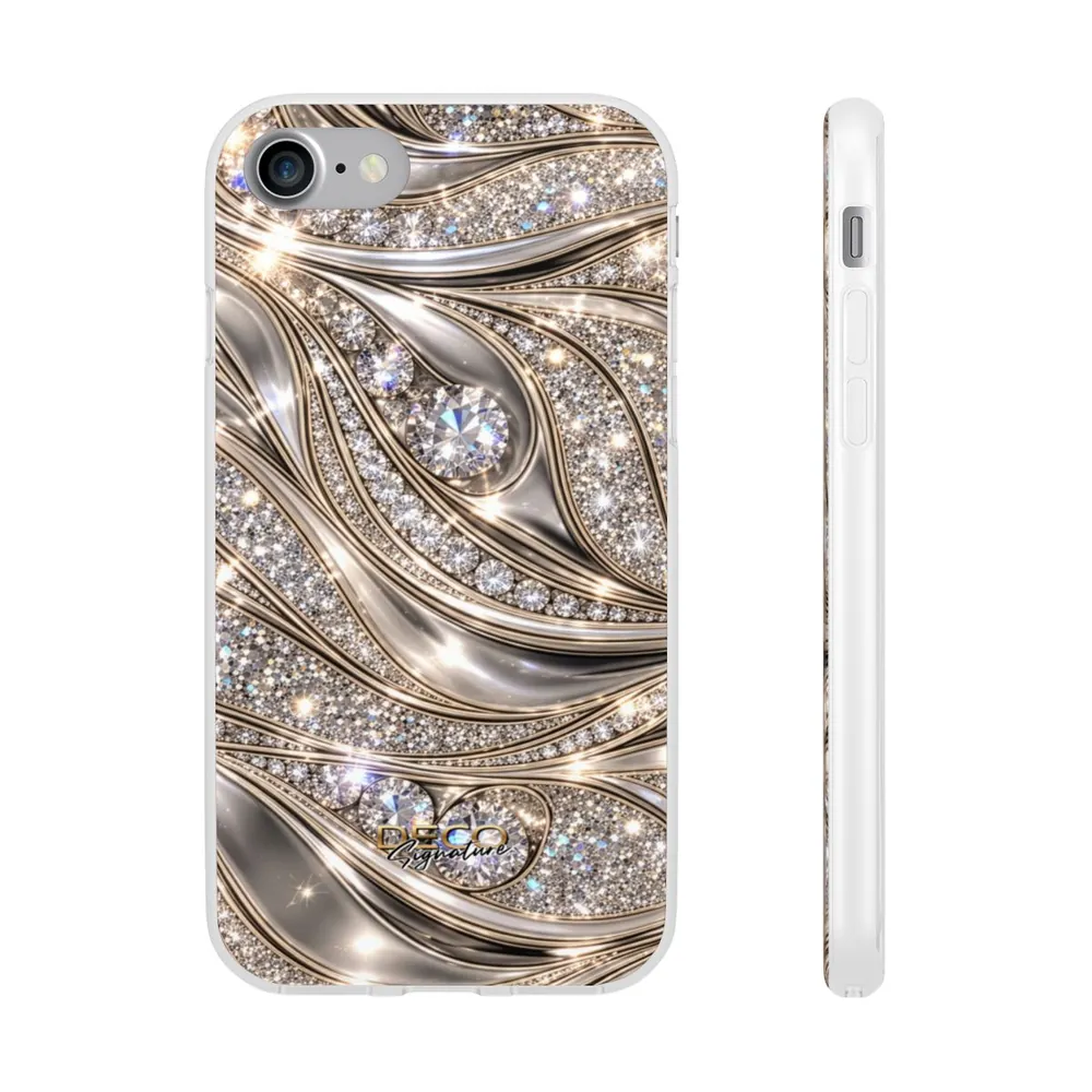 Luxury Sparkling Diamonds & Platinum DECO Signature Phone Case