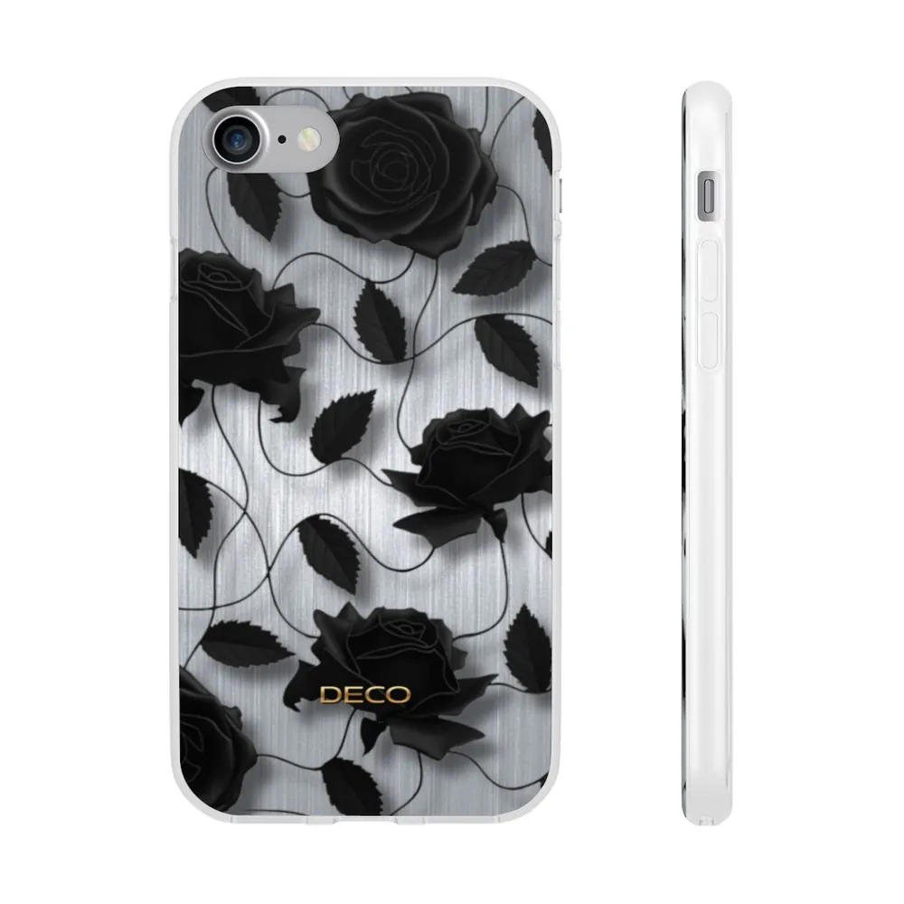 Black Rose Floral Phone Case