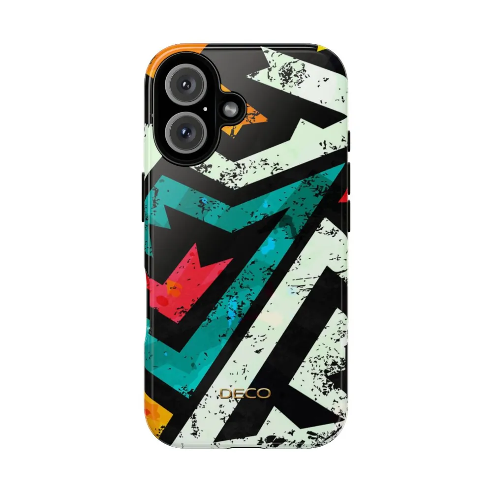 Distressed Frenzy Geometric Tough Phone Case
