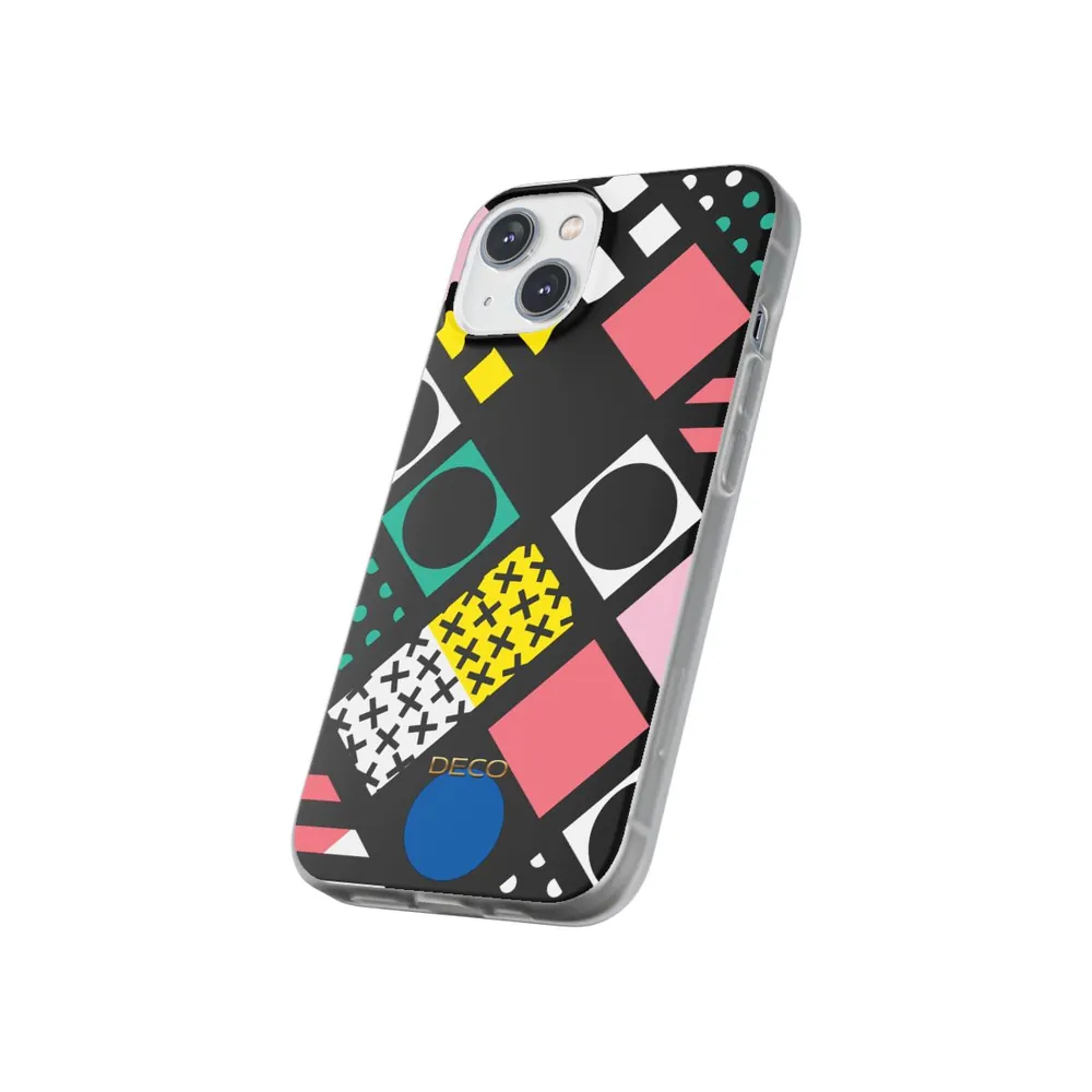 Pastel Geometric Blocks Phone Case