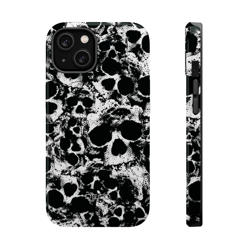 Boneyard Skulls Spooky Halloween MagSafe Impact-Resistant Phone Case