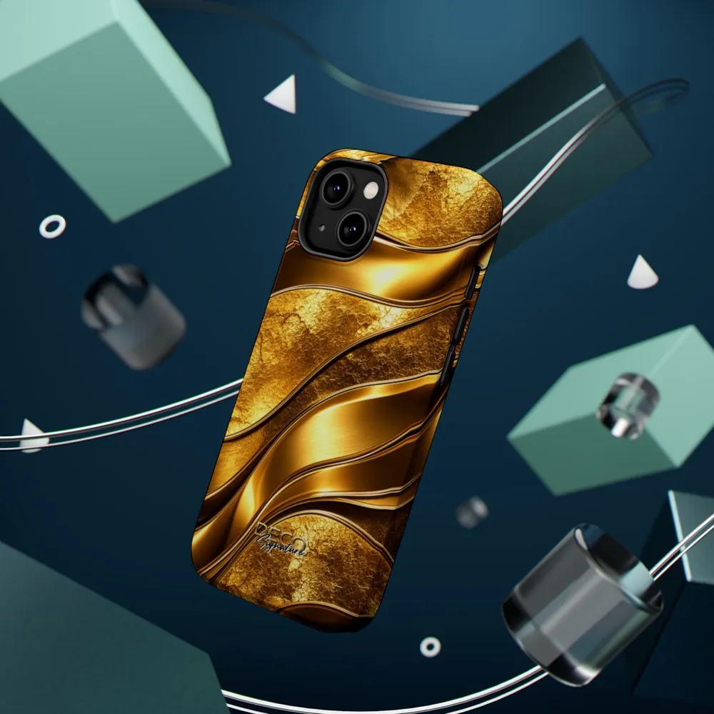 Luxury Gold Textures DECO Signature MagSafe Impact-Resistant Phone Case