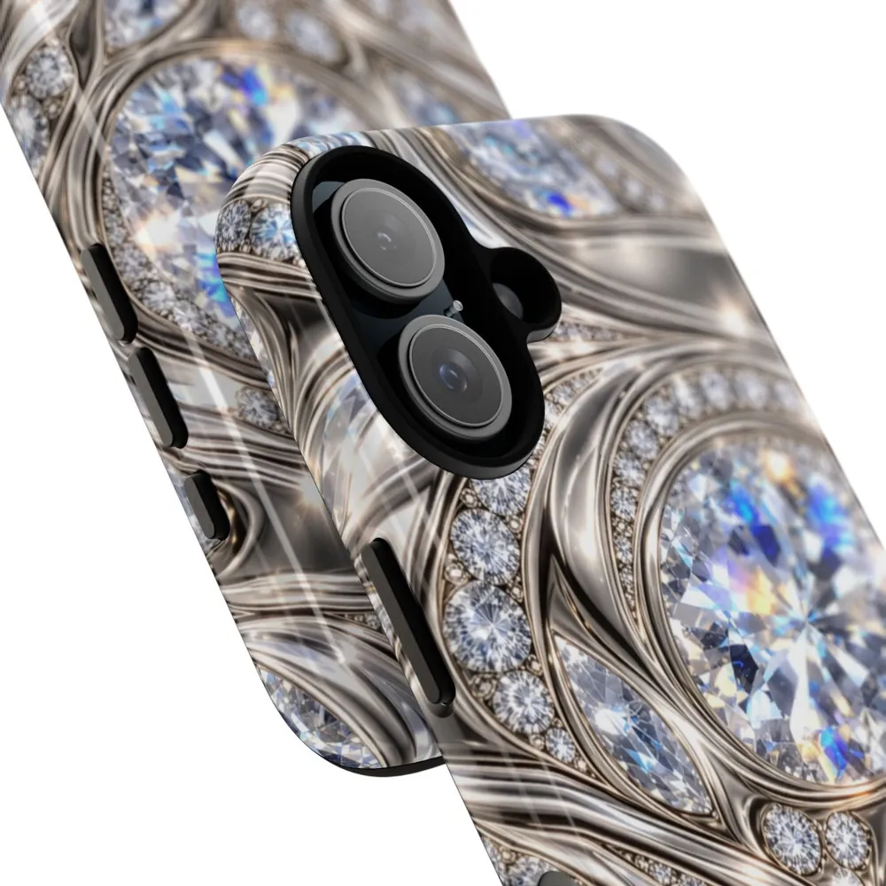 Luxury Platinum & Diamonds DECO Signature Tough Phone Case