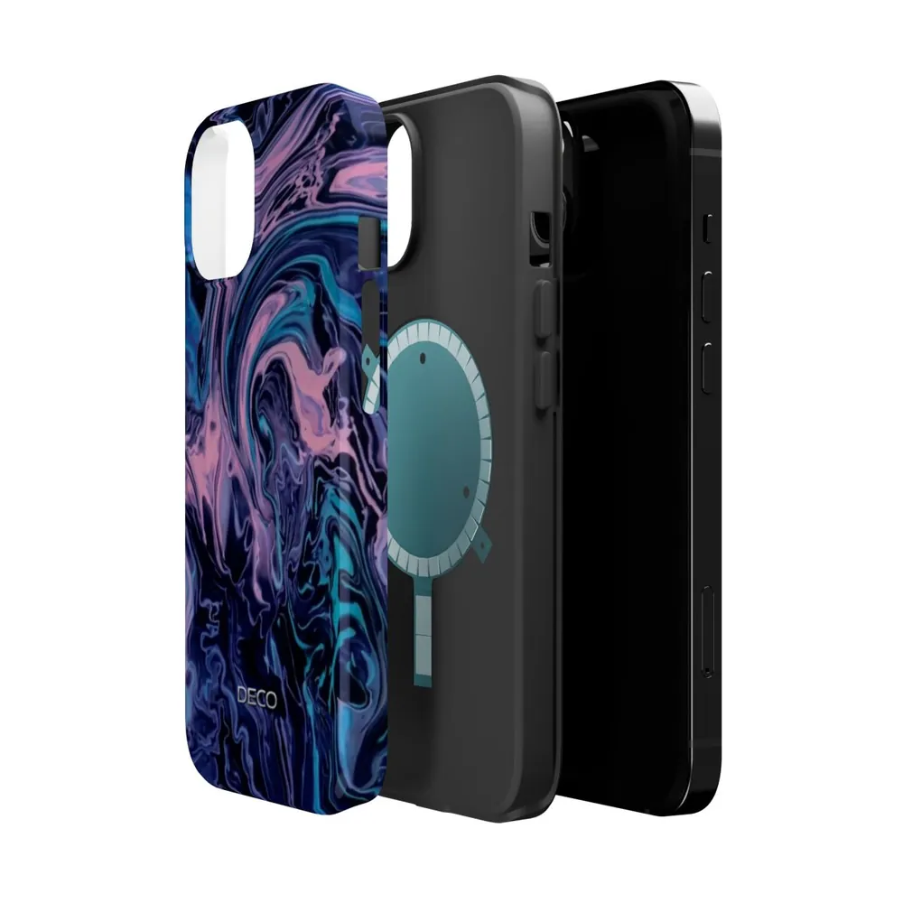 Pastel Rainbow Deep Swirl MagSafe Impact-Resistant Phone Case