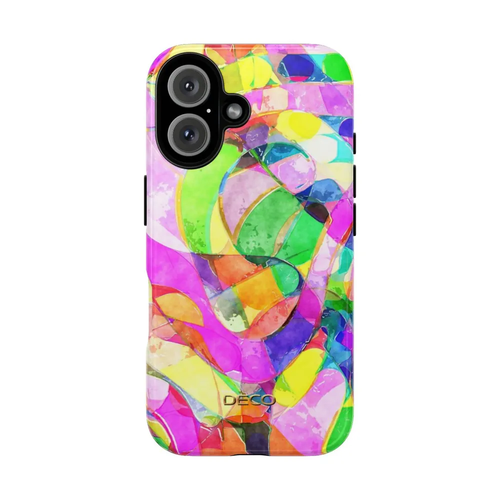 Abstract Neon Watercolor Tough Phone Case