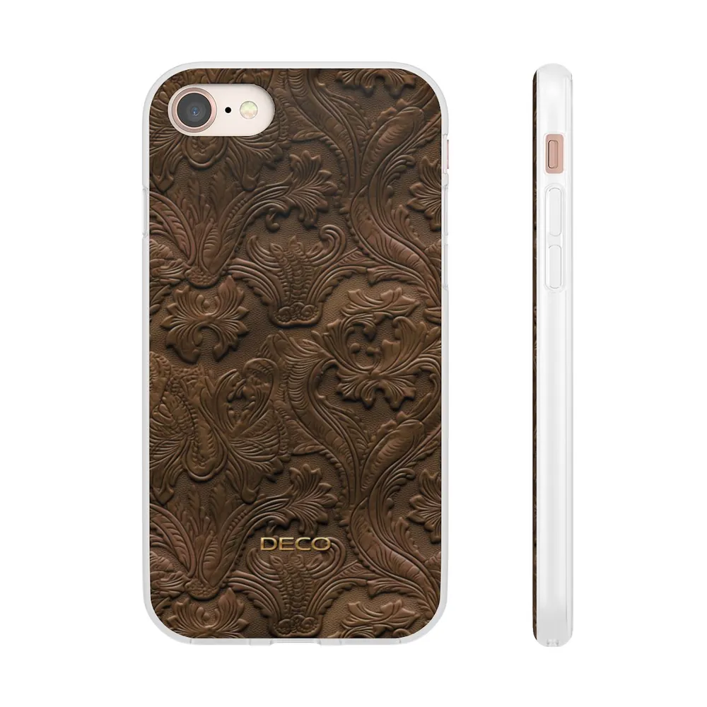 Classic Tooled Western Leather Phone Case