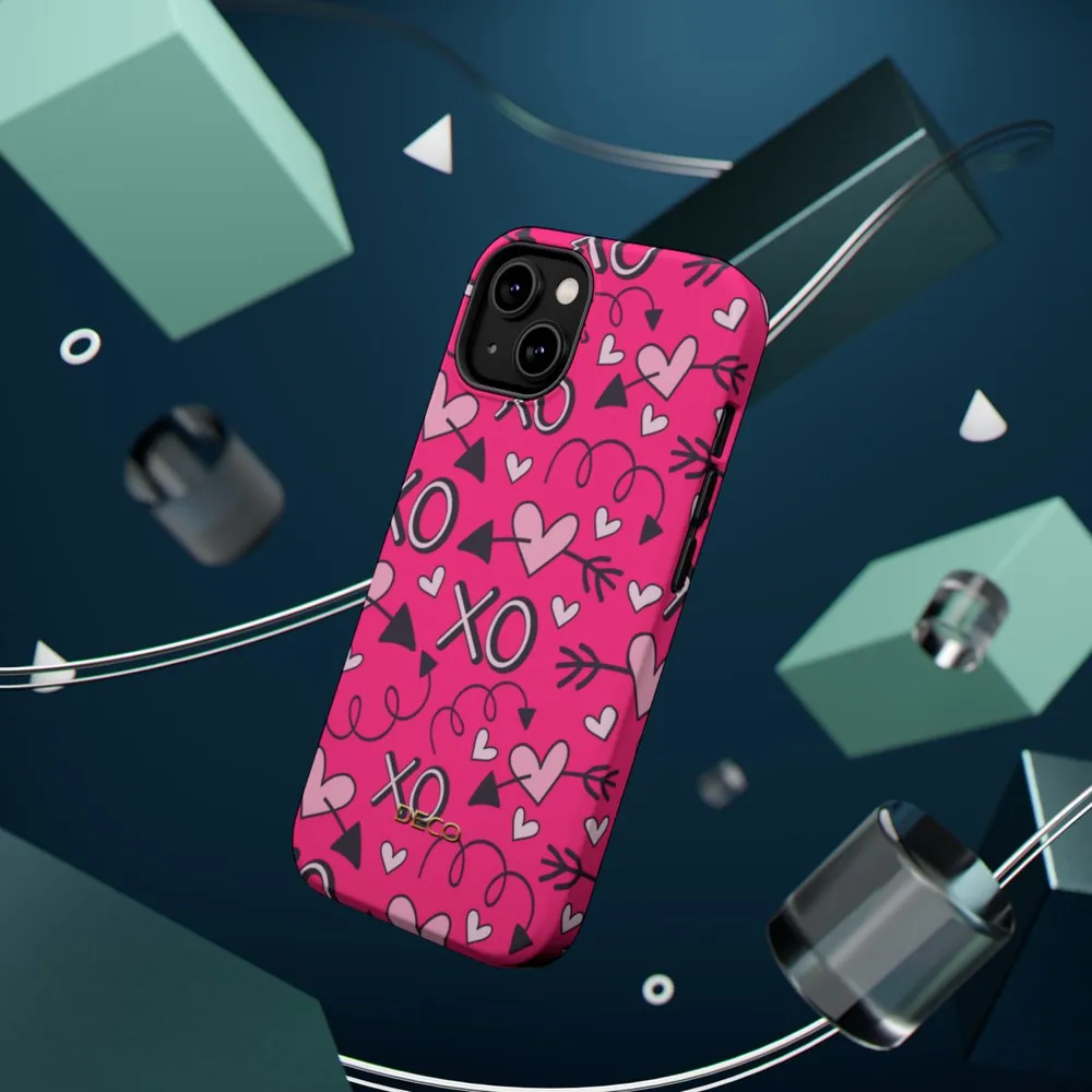 Hugs & Kisses Hearts MagSafe Impact-Resistant Phone Case