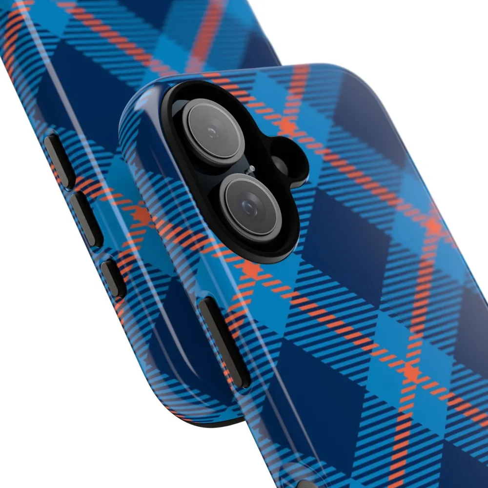 Blue Tartan Plaid Tough Phone Case