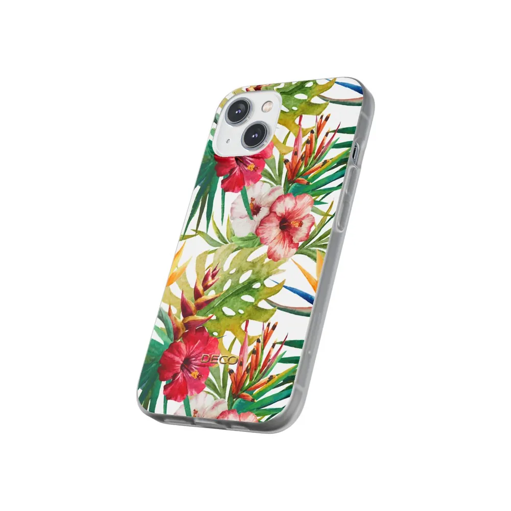 Watercolor Tropical Hibiscus Floral Phone Case