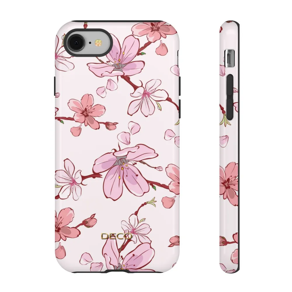 Pink Cherry Blossoms Floral Tough Phone Case