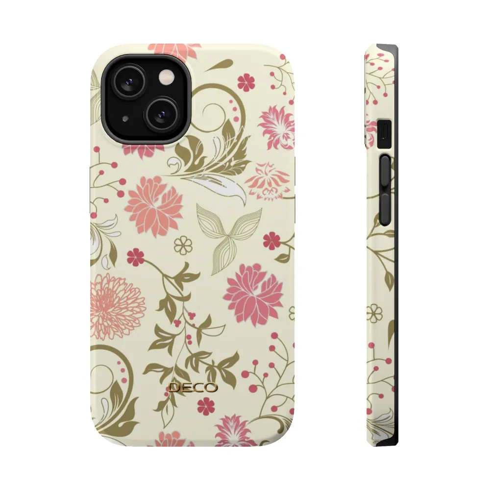 Vintage Delicate Floral MagSafe Impact-Resistant Phone Case