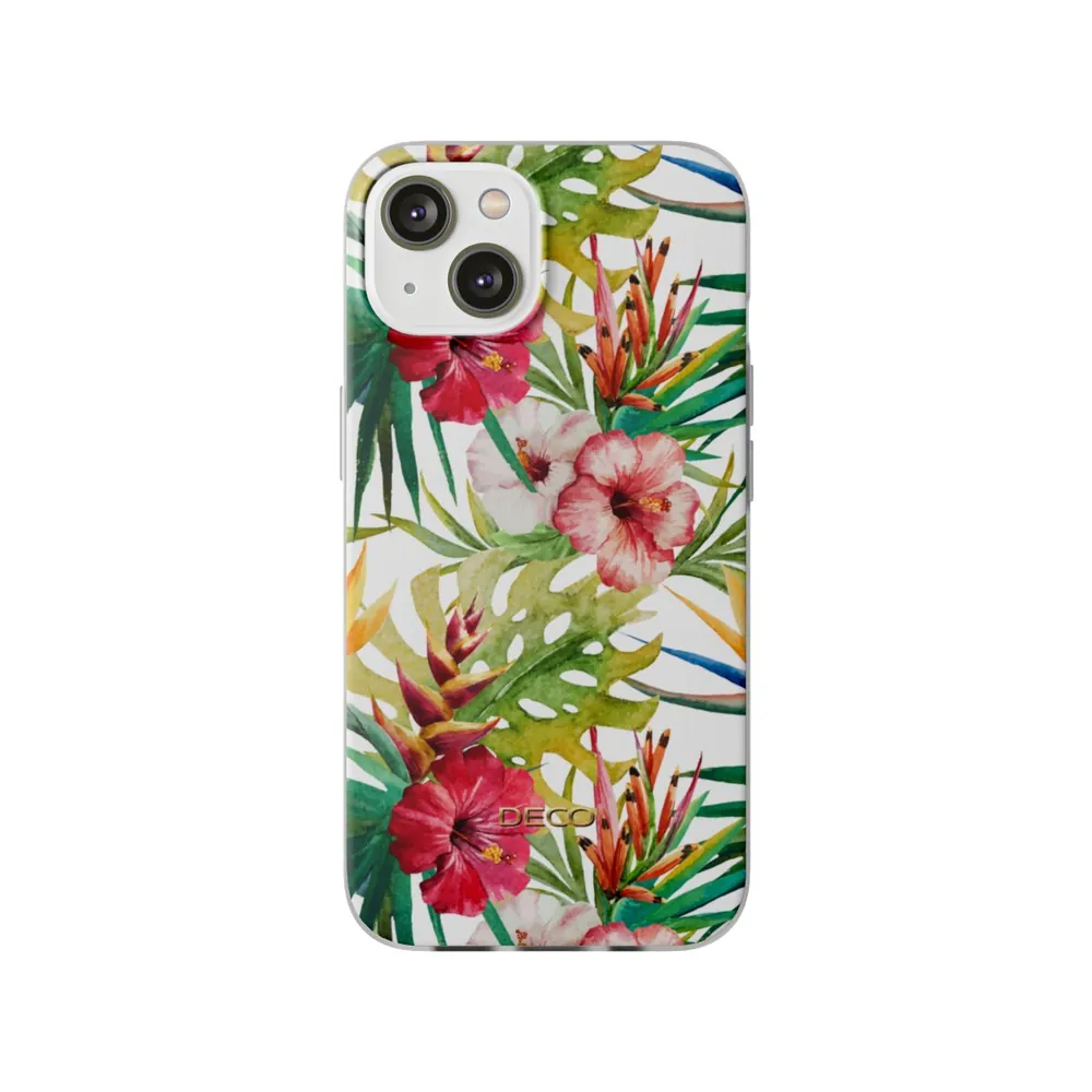 Watercolor Tropical Hibiscus Floral Phone Case