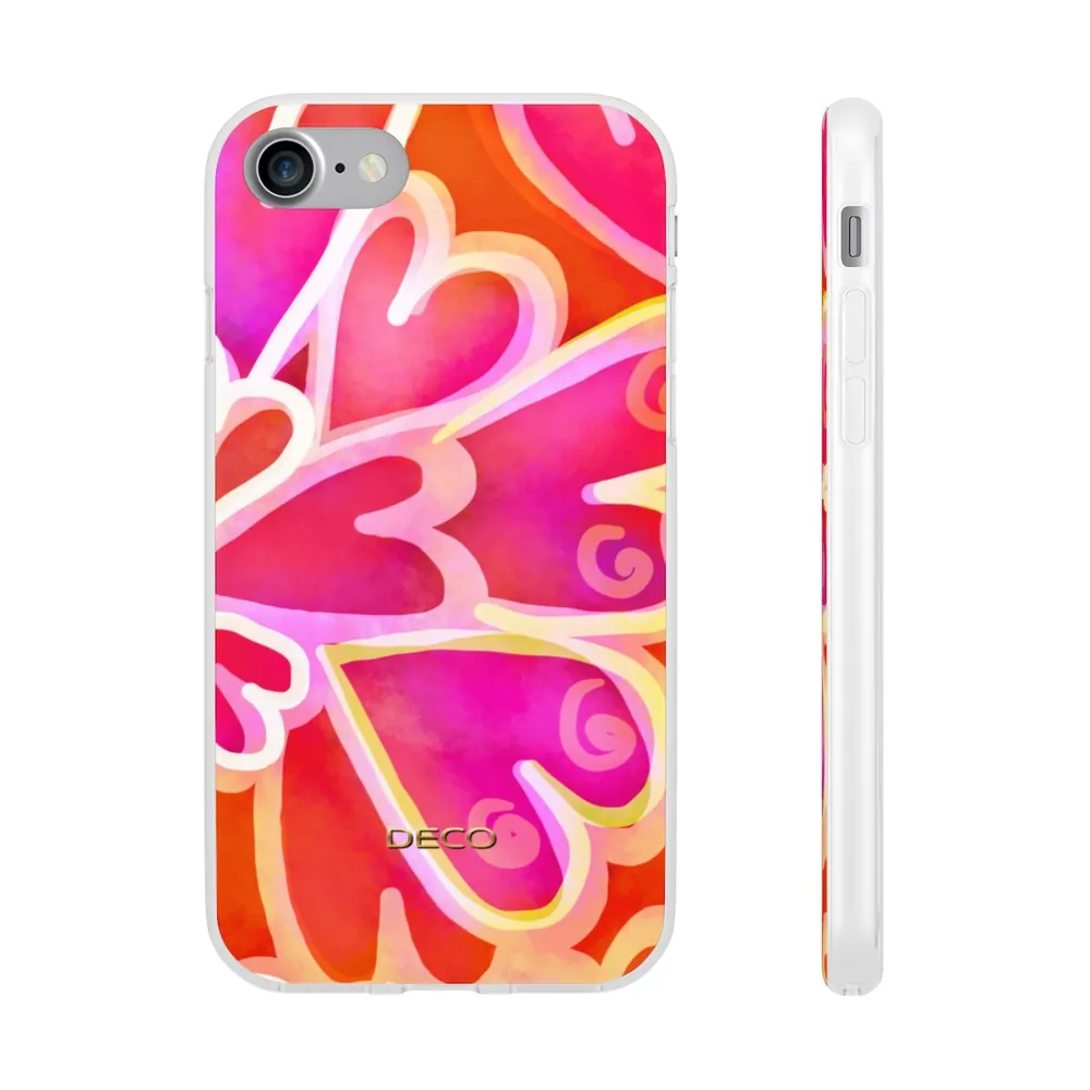 Painted Hearts Watercolor Phone Case