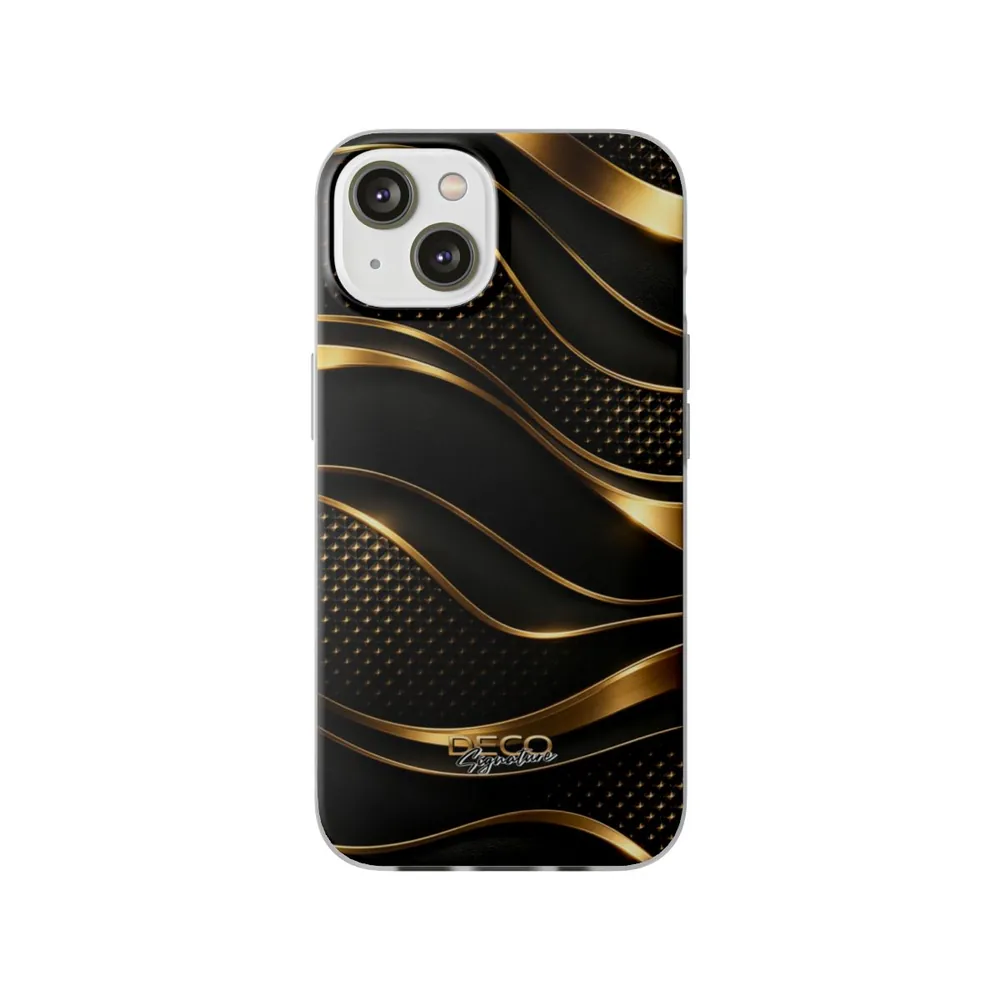 Luxury Textured Black & Gold DECO Signature Phone Case