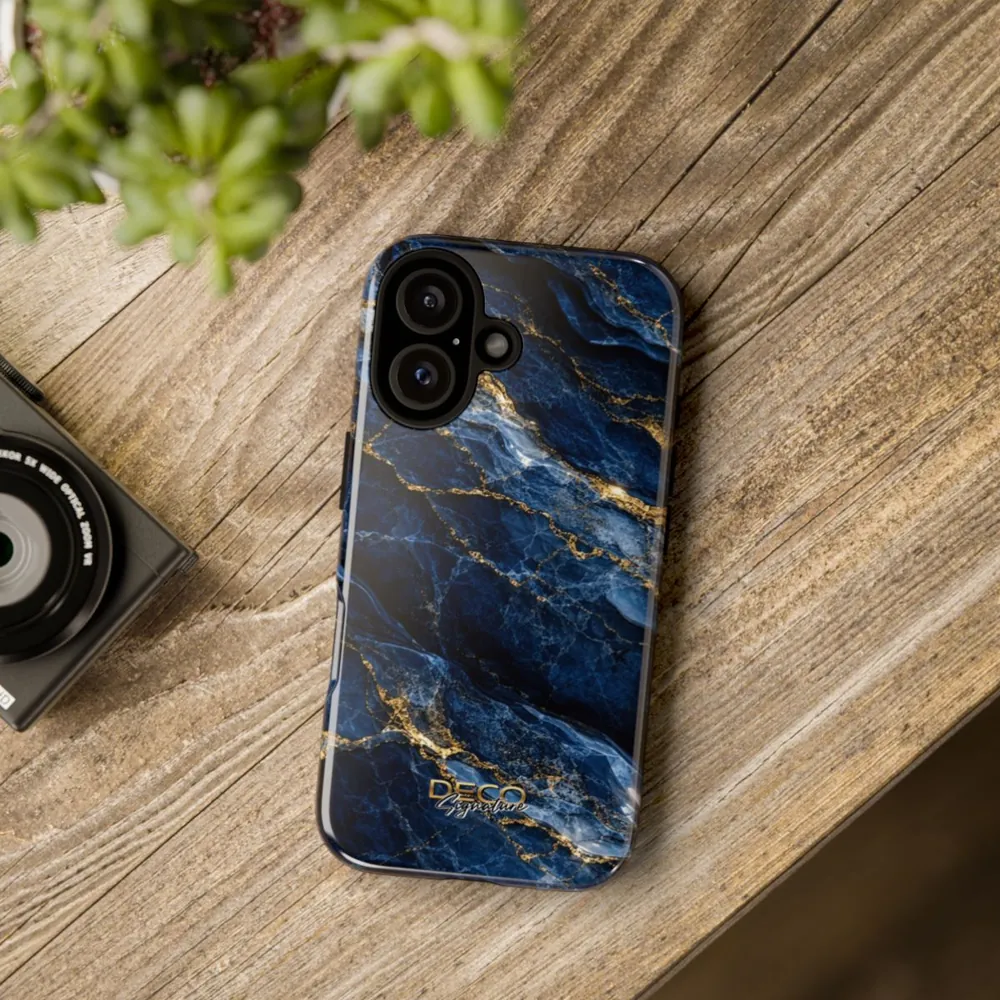 Luxury Sapphire Marble DECO Signature Tough Phone Case