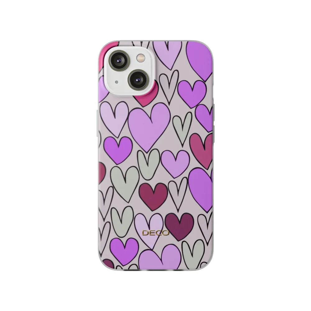 Purple Hearts Phone Case