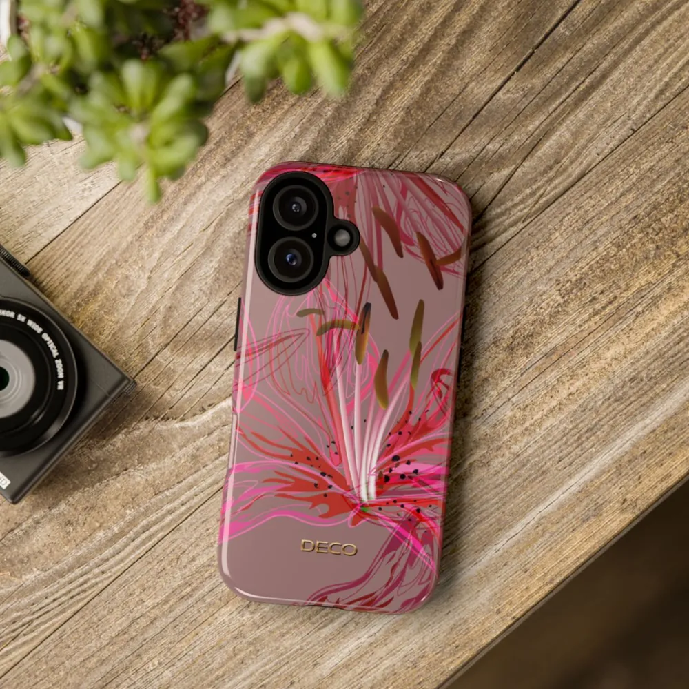 Stargazer Lily Floral Tough Phone Case