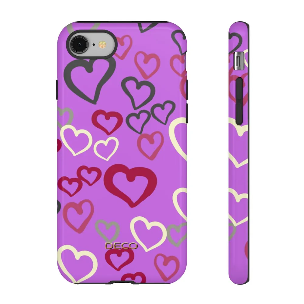Painted Hearts Tough Phone Case