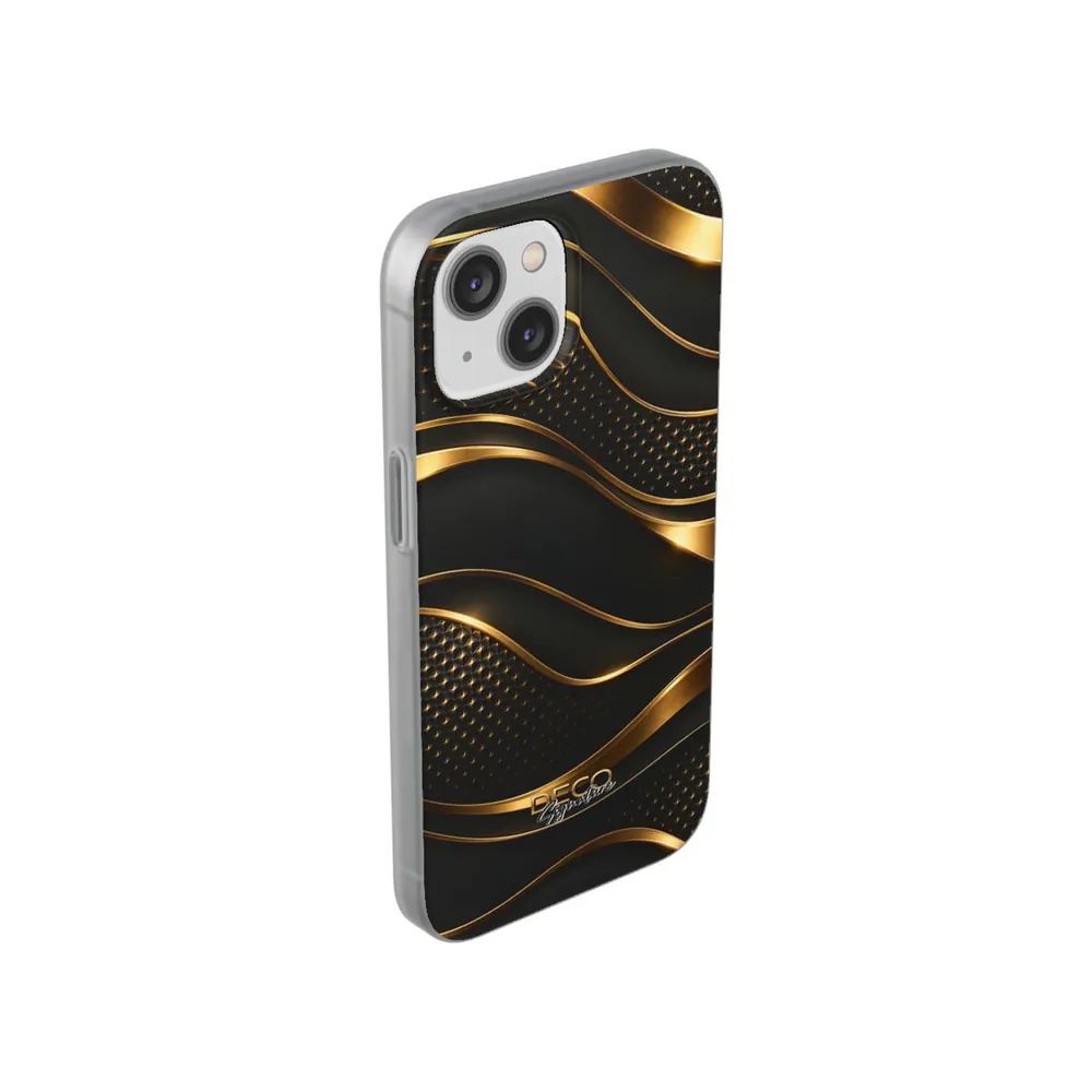 Luxury Textured Black & Gold DECO Signature Phone Case