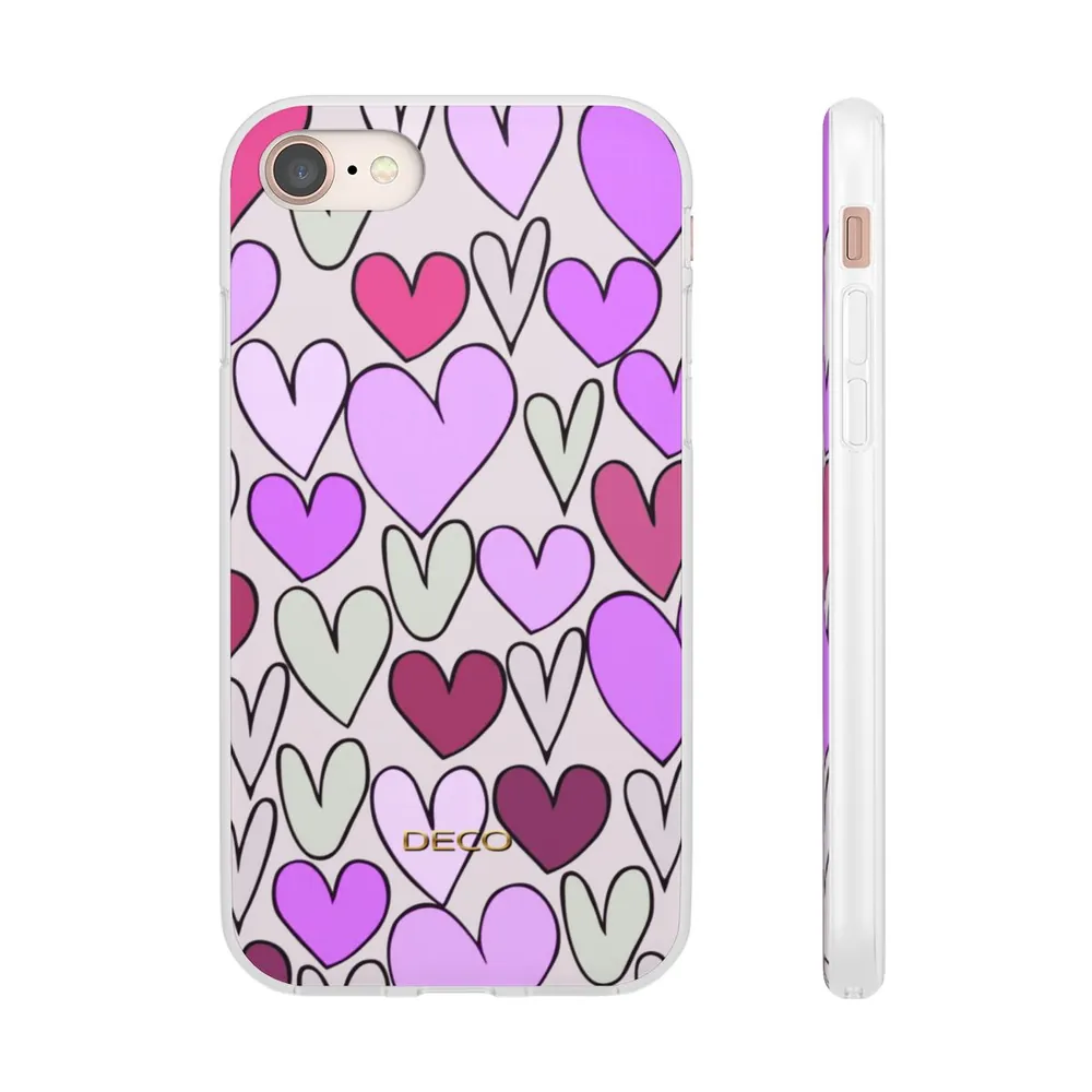 Purple Hearts Phone Case