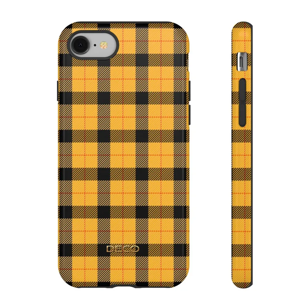 Yellow Gingham Tartan Plaid Tough Phone Case