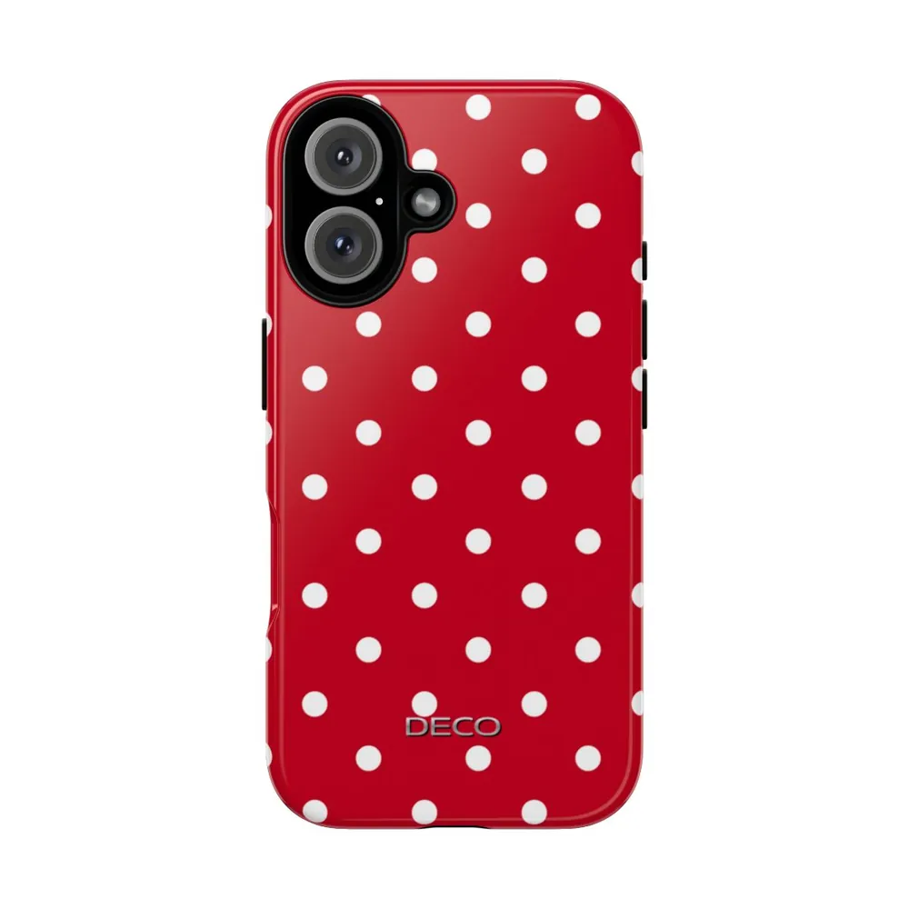 Red & White Polka Dots Tough Phone Case