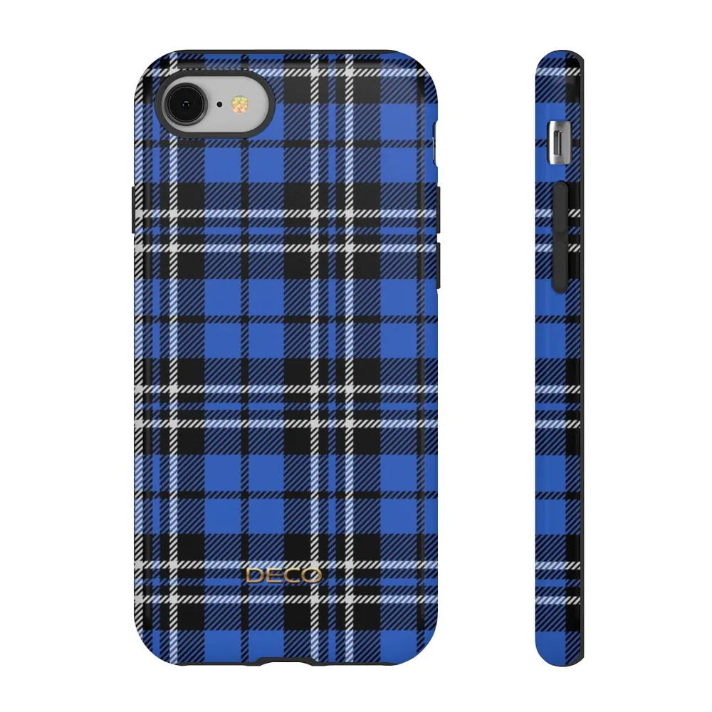 Royal Blue Tartan Plaid Tough Phone Case