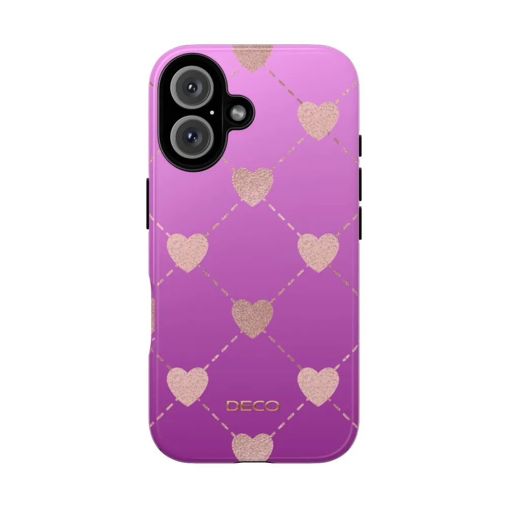 Shimmer Heart Dots Tough Phone Case
