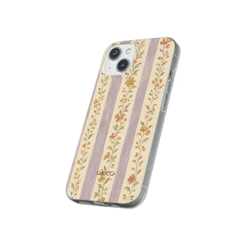 Vintage Floral Stripes Phone Case