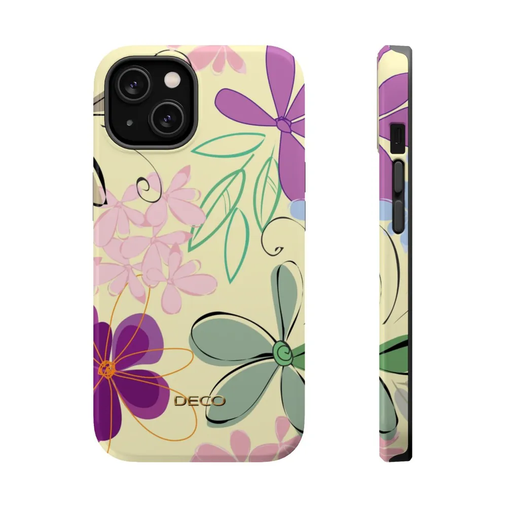 Whimsy Floral MagSafe Impact-Resistant Phone Case