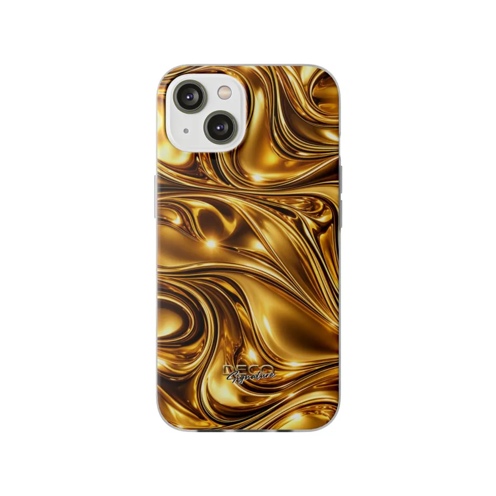 Luxury Liquid Gold DECO Signature Phone Case