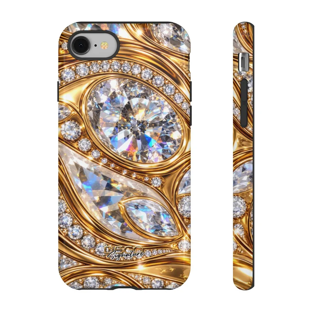 Luxury Liquid Gold & Diamonds DECO Signature Tough Phone Case