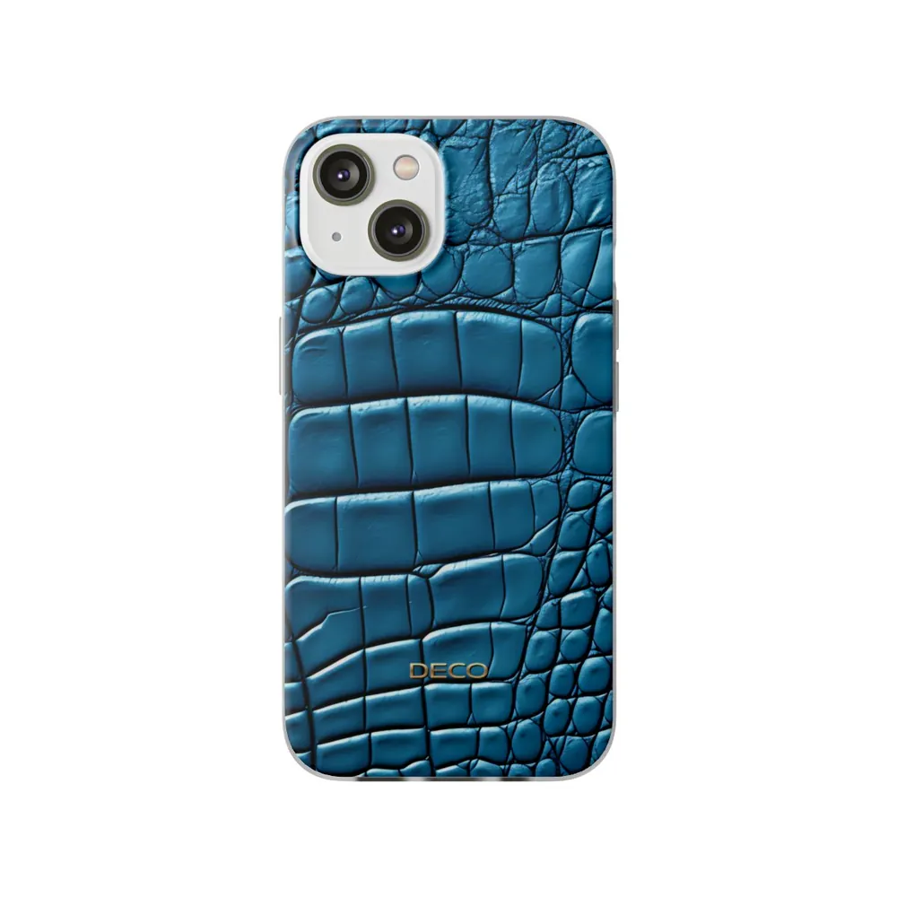 Aqua Alligator Skin Phone Case