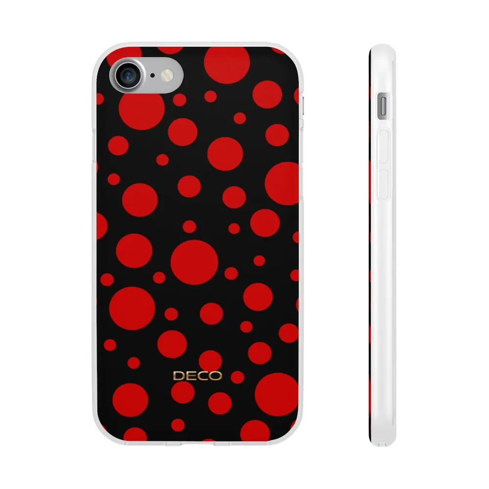 Black & Red Polka Dots Phone Case