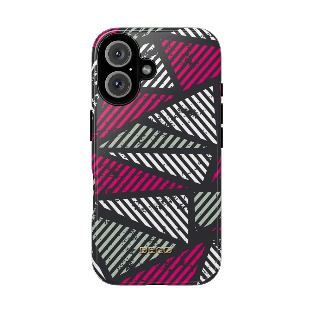 Distressed Magenta Geometric Tough Phone Case