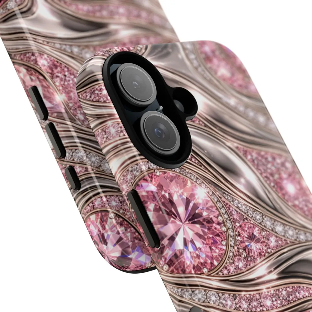 Luxury Gold & Pink Diamonds DECO Signature Tough Phone Case