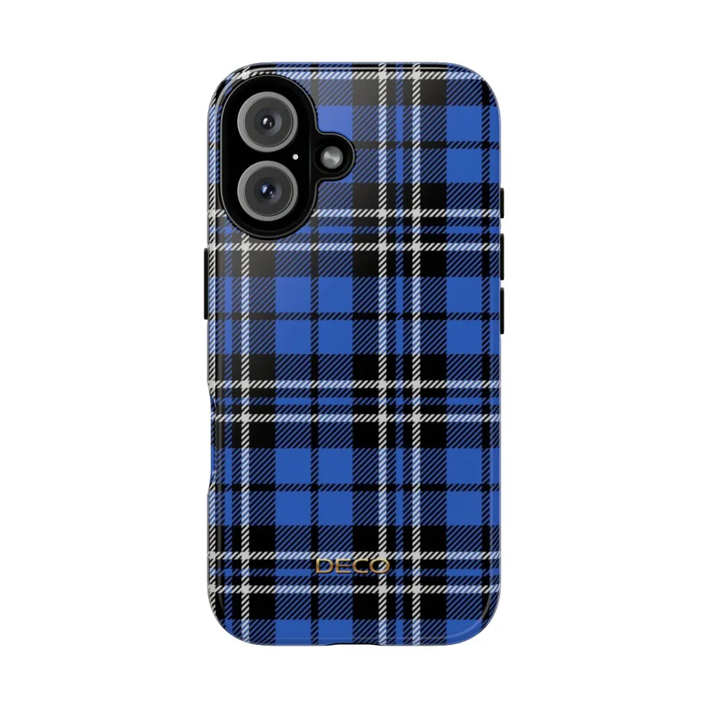 Royal Blue Tartan Plaid Tough Phone Case