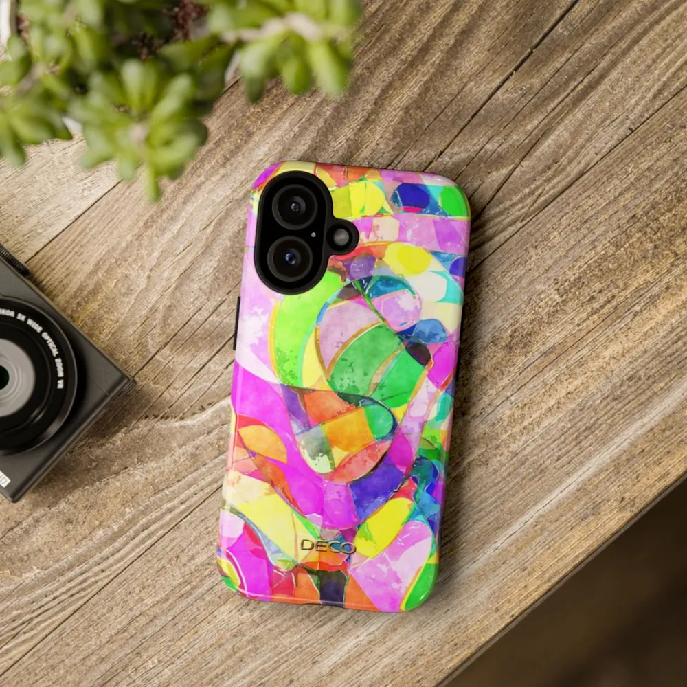 Abstract Neon Watercolor Tough Phone Case