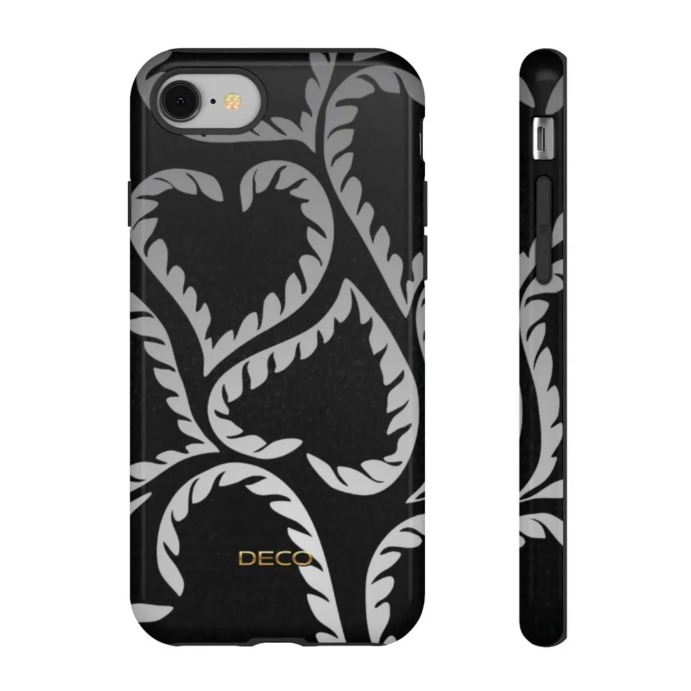 Black Velvet Hearts Tough Phone Case