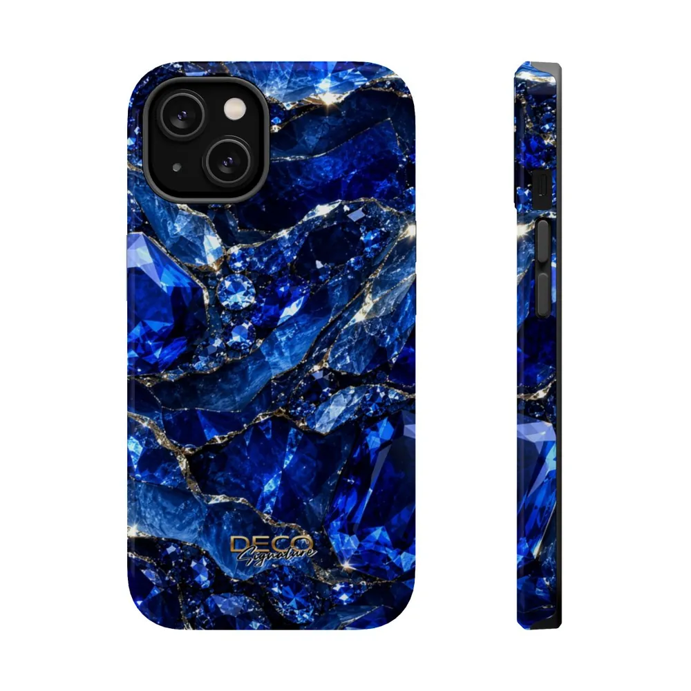 Luxury Sparkling Sapphire DECO Signature MagSafe Impact-Resistant Phone Case