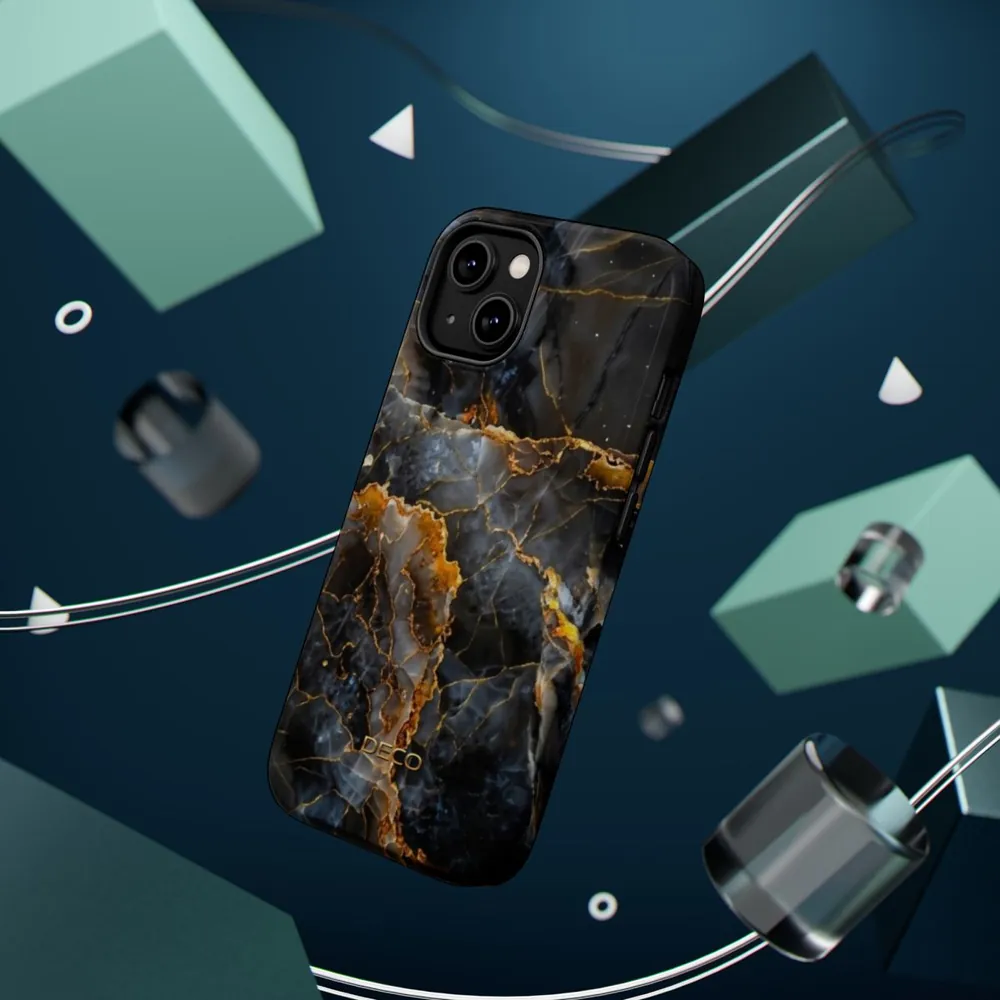 Black Onyx Marble MagSafe Impact-Resistant Phone Case